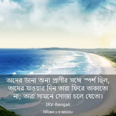 Picture 03 - যিহিষ্কেল 1:9 BENIRV - তাদের ডানা অন্য - Bible Verse Picture
