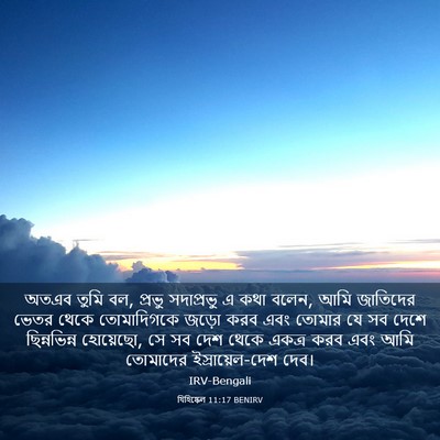 Picture 03 - যিহিষ্কেল 11:17 BENIRV - অতএব তুমি বল, প্রভু - Bible Verse Picture