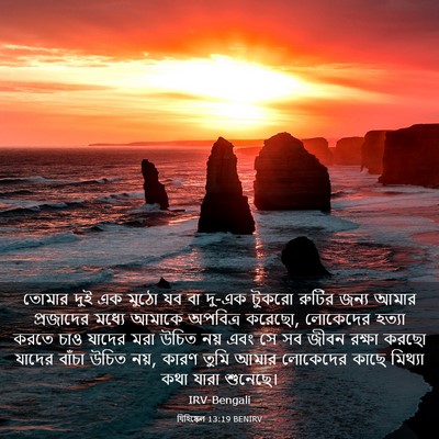Picture 03 - যিহিষ্কেল 13:19 BENIRV - তোমার দুই এক মুঠো - Bible Verse Picture