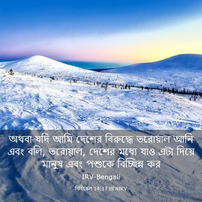 Picture 03 - যিহিষ্কেল 14:17 BENIRV - অথবা যদি আমি দেশের - Bible Verse Picture