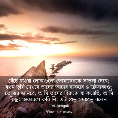 Picture 03 - যিহিষ্কেল 14:23 BENIRV - বেঁচে যাওয়া - Bible Verse Picture