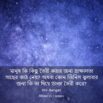 Picture 03 - যিহিষ্কেল 15:3 BENIRV - মানুষ কি কিছু তৈরী - Bible Verse Picture