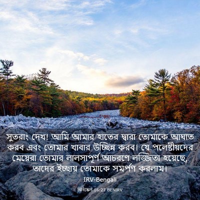 Picture 03 - যিহিষ্কেল 16:27 BENIRV - সুতরাং দেখ! আমি - Bible Verse Picture