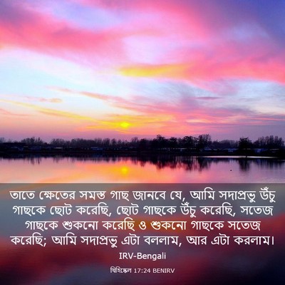 Picture 03 - যিহিষ্কেল 17:24 BENIRV - তাতে ক্ষেতের - Bible Verse Picture