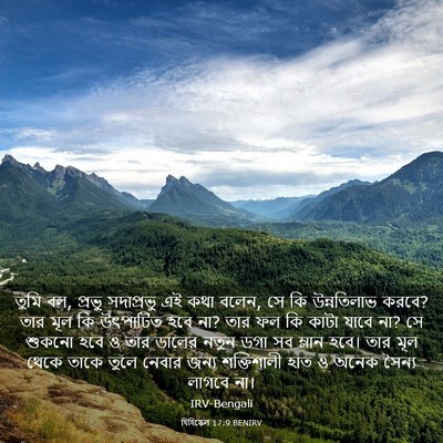 Picture 03 - যিহিষ্কেল 17:9 BENIRV - তুমি বল, প্রভু - Bible Verse Picture