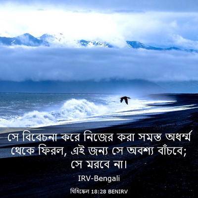 Picture 03 - যিহিষ্কেল 18:28 BENIRV - সে বিবেচনা করে - Bible Verse Picture