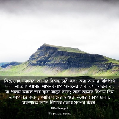 Picture 03 - যিহিষ্কেল 20:21 BENIRV - কিন্তু সেই - Bible Verse Picture