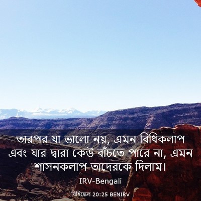 Picture 03 - যিহিষ্কেল 20:25 BENIRV - তারপর যা ভালো নয়, - Bible Verse Picture