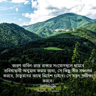 Picture 03 - যিহিষ্কেল 21:21 BENIRV - কারণ বাবিল-রাজ - Bible Verse Picture