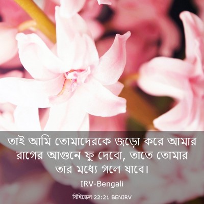 Picture 03 - যিহিষ্কেল 22:21 BENIRV - তাই আমি তোমাদেরকে - Bible Verse Picture