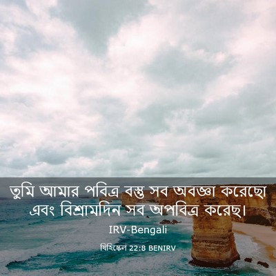 Picture 03 - যিহিষ্কেল 22:8 BENIRV - তুমি আমার পবিত্র - Bible Verse Picture