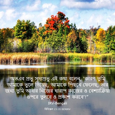Picture 03 - যিহিষ্কেল 23:35 BENIRV - অতএব প্রভু - Bible Verse Picture