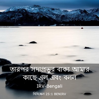 Picture 03 - যিহিষ্কেল 25:1 BENIRV - তারপর সদাপ্রভুর - Bible Verse Picture