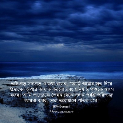 Picture 03 - যিহিষ্কেল 25:13 BENIRV - তাই প্রভু - Bible Verse Picture