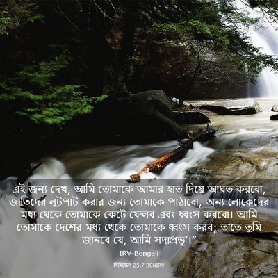 Picture 03 - যিহিষ্কেল 25:7 BENIRV - এই জন্য দেখ, আমি - Bible Verse Picture