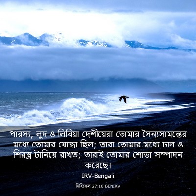 Picture 03 - যিহিষ্কেল 27:10 BENIRV - পারস্য, লুদ ও - Bible Verse Picture