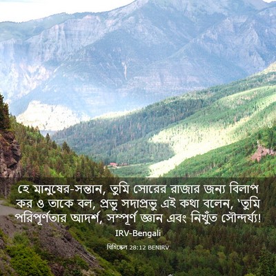 Picture 03 - যিহিষ্কেল 28:12 BENIRV - হে মানুষের-সন্তান, - Bible Verse Picture