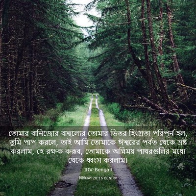 Picture 03 - যিহিষ্কেল 28:16 BENIRV - তোমার বানিজ্যের - Bible Verse Picture