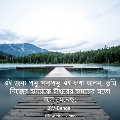 Picture 03 - যিহিষ্কেল 28:6 BENIRV - এই জন্য প্রভু - Bible Verse Picture