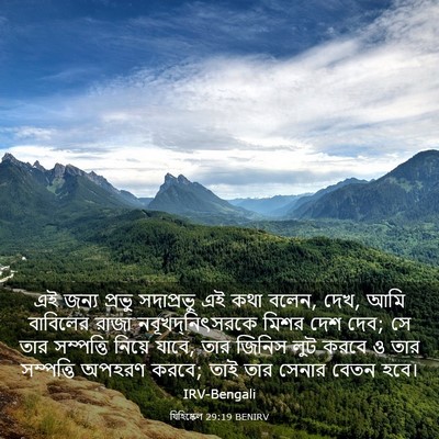 Picture 03 - যিহিষ্কেল 29:19 BENIRV - এই জন্য প্রভু - Bible Verse Picture