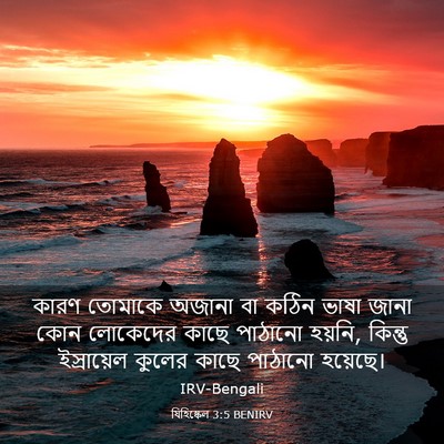 Picture 03 - যিহিষ্কেল 3:5 BENIRV - কারণ তোমাকে অজানা - Bible Verse Picture