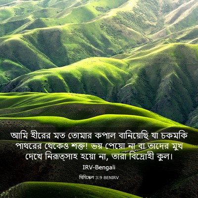 Picture 03 - যিহিষ্কেল 3:9 BENIRV - আমি হীরের মত তোমার - Bible Verse Picture