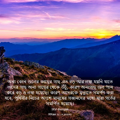 Picture 03 - যিহিষ্কেল 31:14 BENIRV - অন্য কোন জলের - Bible Verse Picture