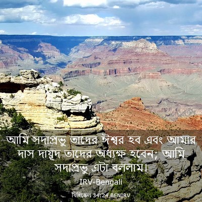 Picture 03 - যিহিষ্কেল 34:24 BENIRV - আমি সদাপ্রভু - Bible Verse Picture
