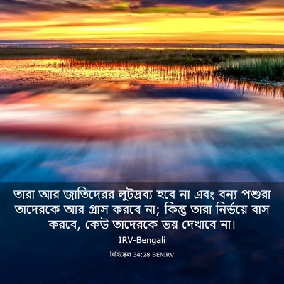 Picture 03 - যিহিষ্কেল 34:28 BENIRV - তারা আর জাতিদেরর - Bible Verse Picture