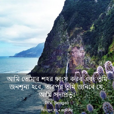 Picture 03 - যিহিষ্কেল 35:4 BENIRV - আমি তোমার শহর - Bible Verse Picture