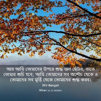 Picture 03 - যিহিষ্কেল 36:25 BENIRV - আর আমি তোমাদের - Bible Verse Picture