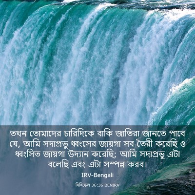 Picture 03 - যিহিষ্কেল 36:36 BENIRV - তখন তোমাদের - Bible Verse Picture