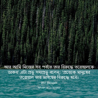 Picture 03 - যিহিষ্কেল 38:21 BENIRV - আর আমি নিজের সব - Bible Verse Picture