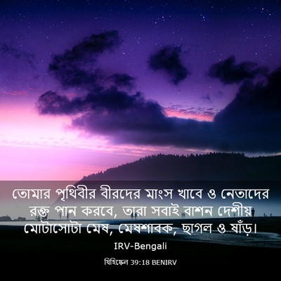 Picture 03 - যিহিষ্কেল 39:18 BENIRV - তোমার পৃথিবীর - Bible Verse Picture