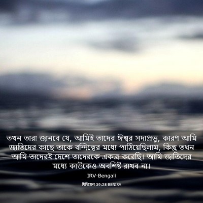 Picture 03 - যিহিষ্কেল 39:28 BENIRV - তখন তারা জানবে যে, - Bible Verse Picture