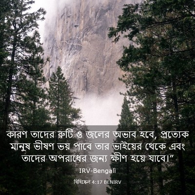 Picture 03 - যিহিষ্কেল 4:17 BENIRV - কারণ তাদের রুটি ও - Bible Verse Picture