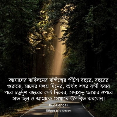Picture 03 - যিহিষ্কেল 40:1 BENIRV - আমাদের বাবিলনের - Bible Verse Picture