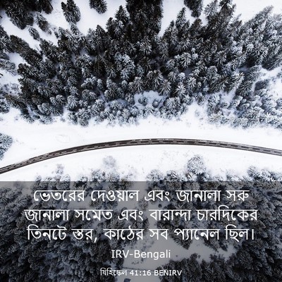 Picture 03 - যিহিষ্কেল 41:16 BENIRV - ভেতরের দেওয়াল - Bible Verse Picture