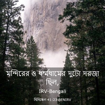 Picture 03 - যিহিষ্কেল 41:23 BENIRV - মন্দিরের ও - Bible Verse Picture