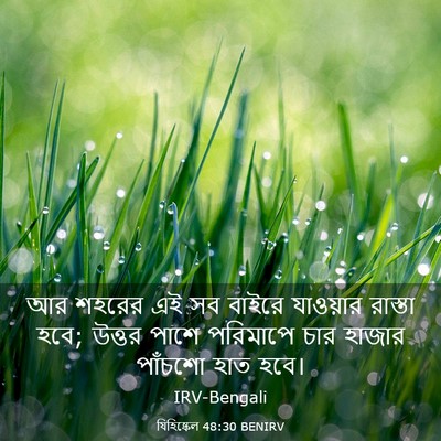 Picture 03 - যিহিষ্কেল 48:30 BENIRV - আর শহরের এই সব - Bible Verse Picture
