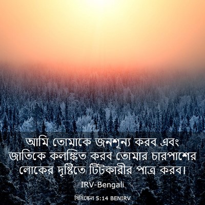 Picture 03 - যিহিষ্কেল 5:14 BENIRV - আমি তোমাকে - Bible Verse Picture