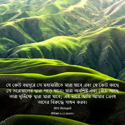Picture 03 - যিহিষ্কেল 6:12 BENIRV - যে কেউ বহুদূরে সে - Bible Verse Picture