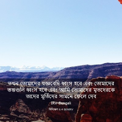 Picture 03 - যিহিষ্কেল 6:4 BENIRV - তখন তোমাদের - Bible Verse Picture