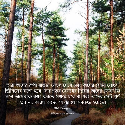 Picture 03 - যিহিষ্কেল 7:19 BENIRV - তারা তাদের রূপা - Bible Verse Picture