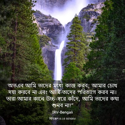Picture 03 - যিহিষ্কেল 8:18 BENIRV - অতএব আমি তাদের - Bible Verse Picture