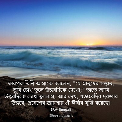 Picture 03 - যিহিষ্কেল 8:5 BENIRV - তারপর তিনি আমাকে - Bible Verse Picture