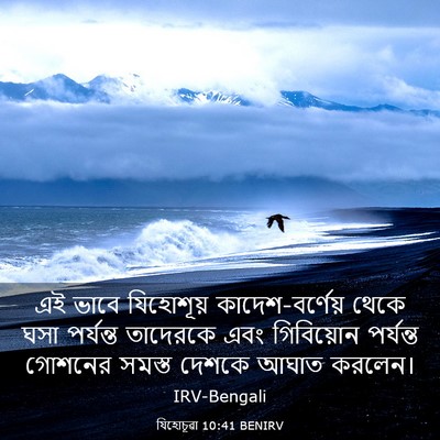 Picture 03 - যিহোচূৱা 10:41 BENIRV - এই ভাবে যিহোশূয় - Bible Verse Picture