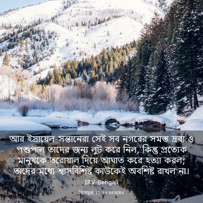 Picture 03 - যিহোচূৱা 11:14 BENIRV - আর - Bible Verse Picture