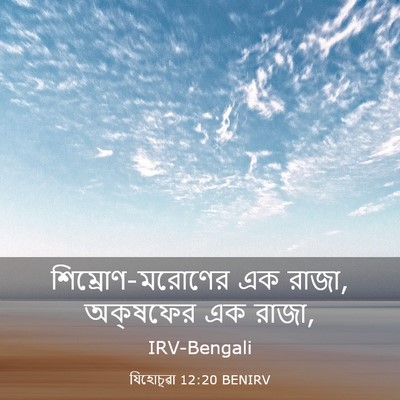 Picture 03 - যিহোচূৱা 12:20 BENIRV - শিম্রোণ-মরোণের এক - Bible Verse Picture