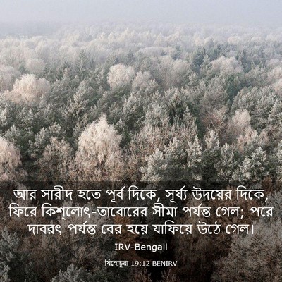 Picture 03 - যিহোচূৱা 19:12 BENIRV - আর সারীদ হতে পূর্ব - Bible Verse Picture